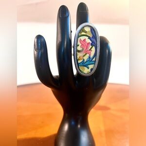 :
Hand-Painted Floral Statement Ring, Local Artist
Unique Well Inspired Design